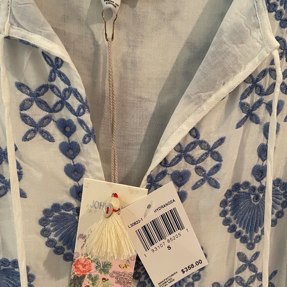 Johnny Was Natalia Tunic dress  blue and white size SMALL - Picture 4 of 6